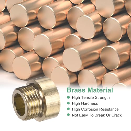 M METERXITY Shower Head Extension Arm, Brass G1/2 Male to Female Extension Pipe Fitting Adapter with PTFE Thread Seal Tape for Shower/Faucet, Pipe Plumbing Coupler 0.79"/20mm 2-Pack - size: 0.79"/20mm