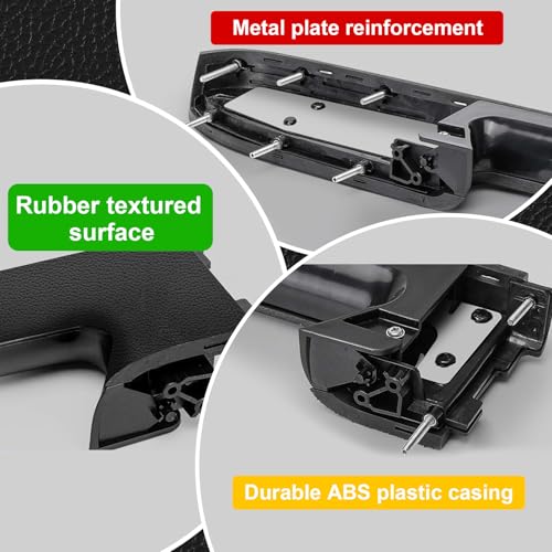 22818465 Front Left Driver's Seat Door Panel Armrest Repair Kit for Chevy Silverado/for GMC Sierra 1500 2500HD 3500HD 2010-2014, Release Handle is Located Below The Armrest, 17 inch, Black
