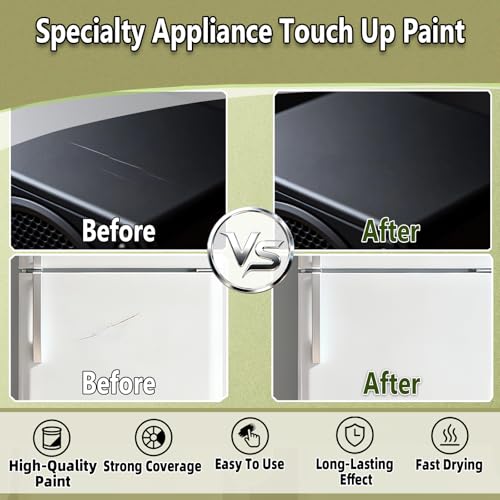 Glossy Black Appliance Repair Paint, Two in One Design Appliance Touch up Paint Pen Effective Rust Prevention, Suitable for Refrigerators,Washing Machines, Dishwashers and Other Appliances - color: Shiny Black