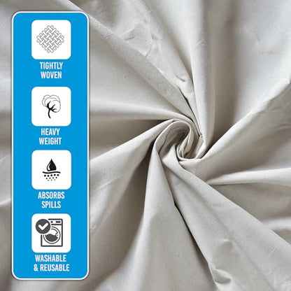 Canvas Drop Cloth - Durable Protection for Painting and Home Projects (4/5-PACK-2) - color: Beige, size: 4/5-PACK-2