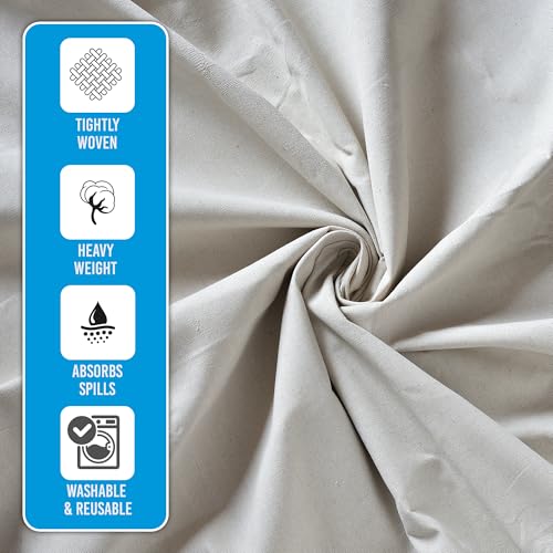 Canvas Drop Cloth - Durable Protection for Painting and Home Projects (4/5-PACK-2) - color: Beige, size: 4/5-PACK-2