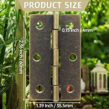 Murtenze 6 Pack 2.5 Inch Door Hinge, Antique Bronze Butt Hinges with Mounting Screws - color: Antique Bronze, size: 2.5 Inch - 6PCS