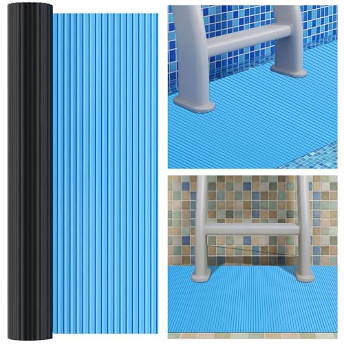 Breling 16" x 36" Swimming Pool Ladder Mat, Protective Pool Ladder Pad Step Mat with Non Slip Texture for Above Ground Swimming Steps Liners and Stairs(Vertical Striped) - size: 16" X 36", style: Vertical Striped