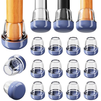 Chair Sliders for Carpeted Floors,16 Pcs Chair Glides Round Furniture Sliders Carpet,Chair Leg Floor Protectorst,Make Furniture Glides Move Easy(Fit 0.55-0.75", Clear) - size: Small(fit:0.55"-0.75")