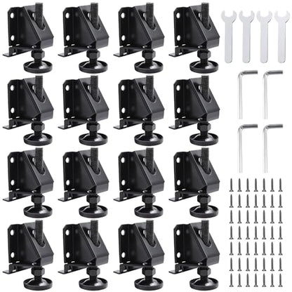 DkOvn Leg Leveler, 16 Pack Heavy Duty Leveling Feet, Adjustable Furniture Leveler Legs, with Screws, Lock Nuts and Wrench, 2 inch Adjustable Height, for Furniture, Table, Cabinets - size: 16 Pack