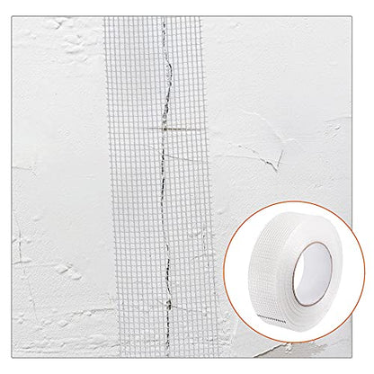 uxcell Drywall Joint Tape Self-Adhesive Fiberglass 1.8-inch x 164-feet Repair Patch Wall Hole Crack Mesh Size 2.8mm - size: 1.8" x 164'