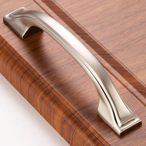 10 Pack Brushed Nickel Cabinet Pulls 3 Inch Satin Nickel Cabinet Handles Nickel Hardware for Kitchen Cabinets 8222 Drawers Bedroom Dresser Bathroom Vanity Cupboard - color: Brushed Nickel, size: 3 Inches, style: 10 Pack Arch Pull