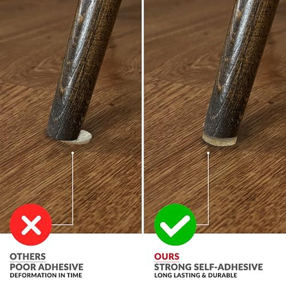 Furniture Felt Pads Brown 144 Pcs Strong Self Adhesive Protectors for Hardwood Floors Laminate Flooring Furniture Feet Chair Legs Table Cabinet Couch Non Scratch Peel Stick Felt Pad Set for All Floors - size: 144 pcs. Brown