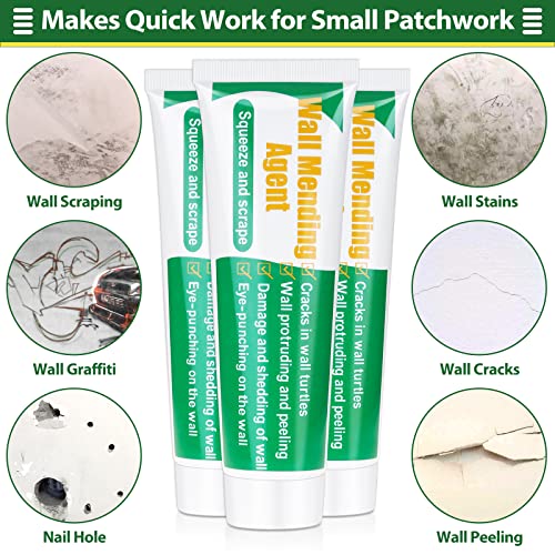 Drywall Repair Kit Spackle, 21PCS Wall Mending Agent with Drywall Patch Quick Dry Wall Repair Putty Paste, Sandpaper Scraper Gloves to Repair Home Wall Holes Nail Holes Wood Scratch Plaster Dent
