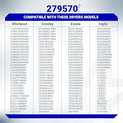 [4 SETS] BlueStars 279570 Universal Appliance Door Latch Kit PS334230 AP3094183 14205029 236877 420198 423232 EED4300TQ0 LTE5243DQ6 - Fits GE Whirlpool Kenmore Roper KitchenAid Dryers and more - style: Pack of 4