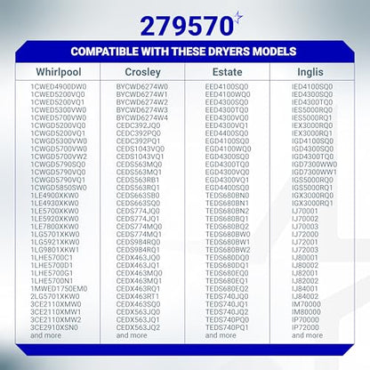 [4 SETS] BlueStars 279570 Universal Appliance Door Latch Kit PS334230 AP3094183 14205029 236877 420198 423232 EED4300TQ0 LTE5243DQ6 - Fits GE Whirlpool Kenmore Roper KitchenAid Dryers and more - style: Pack of 4