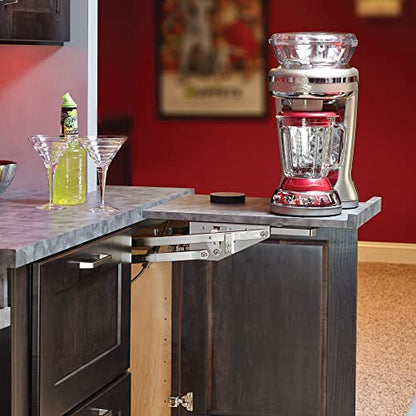 Rev-A-Shelf Heavy-Duty Stand Mixer Lift for Kitchen Base Cabinets, Zinc - Spring-Loaded Lifting System for Small Countertop Appliance Storage, RAS-ML-HDCR - style: Lift