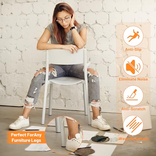 68pcs Anti Slide Furniture Grips,Non Skid Furniture Grippers, Thick EVA Furnitures Non Slip Pad for Wood Floor On Floors, 2 Sizes Adhesive Recliner Pad for Hardwood Floors