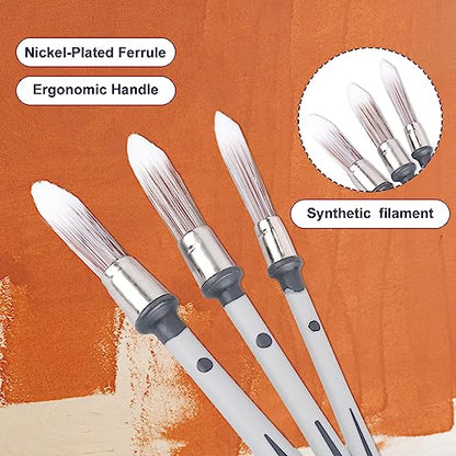 3pcs Paint Brushes for Walls, 0.45/0.6/0.7 inch Small Paint Brush Wall Trim Painting Tools Ideal for Baseboards House Wall Corners Paint Edger Brush and Touch Up Painting