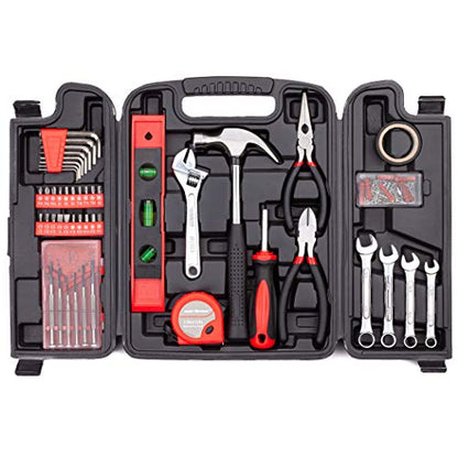 CARTMAN 136-Piece Tool Set General Household Hand Tool Kit with Plastic Toolbox Storage Case - style: 136 PC