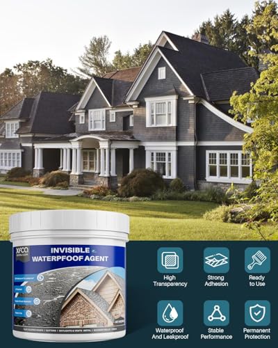 Waterproof Sealant 17.6oz Clear, Transparent Waterproof Coating Water-Based Invisible Agent Roofs, Walls, Garden, Terraces Indoor & Outdoor - size: 17 Oz