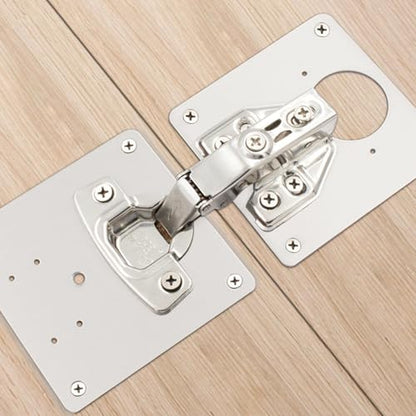 Hinge Repair Plate,Stainless Steel Hinge Repair Brackets,Kitchen Cabinet Repair Plates with Screws for Repair of Door, Home Furniture, Drawer, Boxes, Window, Cupboard (4 Pieces)
