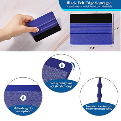 Wallpaper Smoothing Tool Kit with Felt Squeegee Seam Roller for Contact Paper Peel and Stick Wallpaper Car Wrap Vinyl Window Tint Glass Film - color: Upgrade Kit