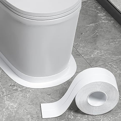 Fixmend White Caulk Tape Waterproof Self Adhesive, Toilet Caulking Sealant Tape, Bathtub Caulk Sealing Strip for Kitchen, Bathroom, Countertop, Sink, Floor Wall Edge Protector(1.5" x 10.5Ft)