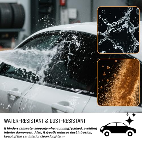 26Ft D-Shaped Car Door Seal Strip,Rubber Automotive Weather Stripping with Soundproofing,Self Adhesive & Universal Car Weather Stripping Auto Parts for Cars Trucks SUVs