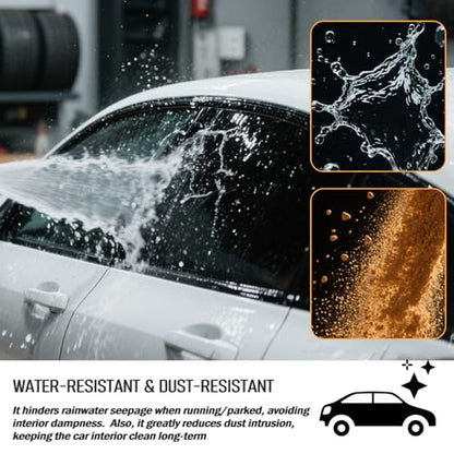 26Ft D-Shaped Car Door Seal Strip,Rubber Automotive Weather Stripping with Soundproofing,Self Adhesive & Universal Car Weather Stripping Auto Parts for Cars Trucks SUVs