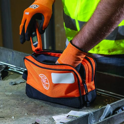 Klein Tools Tool Pouch, Dual Compartments, Heavy-Duty Tool Bag Organizer, Multipurpose Bag