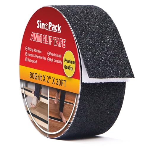 Anti Slip Tape (Black, 2IN X 30FT) - color: Black, size: 2IN X 30FT