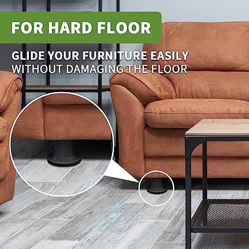 Furniture Sliders for Hardwood Floors 8 PCS - 4 3/4 inch Sliders for Moving Furniture – Felt Furniture Pads for Hardwood Floors - size: 8 PCS 4 3/4" Beige