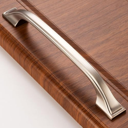 10 Pack Brushed Nickel Cabinet Pulls 5 Inch Satin Nickel Cabinet Handles Nickel Hardware for Kitchen Cabinets 8222 Drawers Bedroom Dresser Bathroom Vanity Cupboard - color: Brushed Nickel, size: 5 Inches, style: 10 Pack Arch Pull