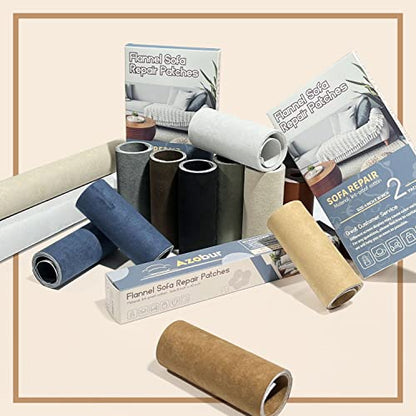 Azobur Sofa Fabric Repair Patch, Oversized Microfiber Patch, Self-Adhesive Repair Fabric, Super Cost-Effective (Olive Green) - color: Olive Green, size: 4" x 30"-2 ROLLS