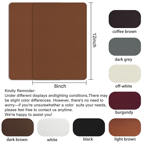 Self Adhesive Leather Repair Patch,8x12 inch Vinyl Repair Kit,Leather Repair Kit for Furniture,Car Seat,Couch,Office Chair,2 Pcs Light Brown - color: Light brown, size: 8*12inch
