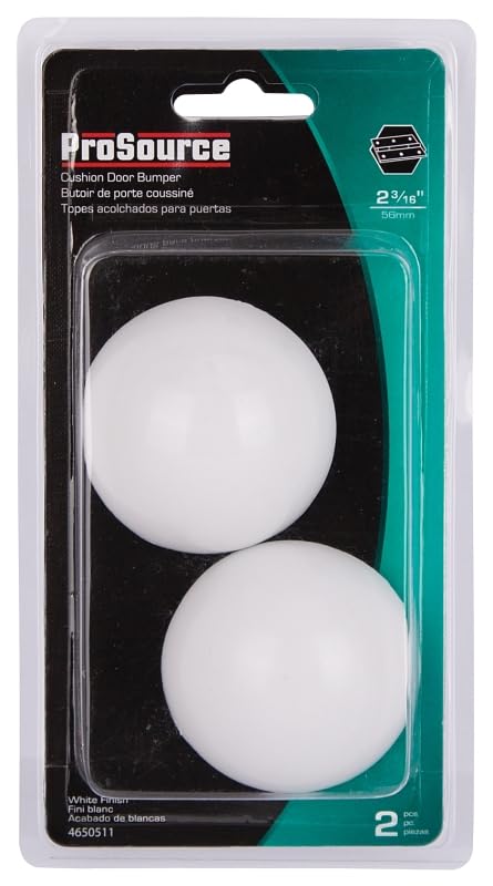 Rocky Mountain Goods Door Bumper Wall Protectors Pack of 2 - Strong Large White Door Stops to Protect Door and Wall - Self Adhesive Easy Install - Residential and Commercial - Shock Absorb Knobs