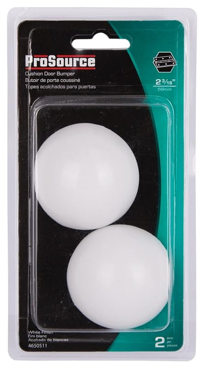 Rocky Mountain Goods Door Bumper Wall Protectors Pack of 2 - Strong Large White Door Stops to Protect Door and Wall - Self Adhesive Easy Install - Residential and Commercial - Shock Absorb Knobs