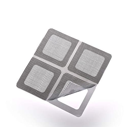 by.RHO Window and Door Screen Repair Patch kit. 25 Patches, Black (1⅞" x 1⅞" x 20pcs) (3½" x 3½" x 5pcs) - color: Small+Medium / Black