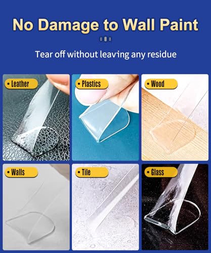 PHIXBEAR Medium-Pro Mounting Putty No Residue with Pull Tab, Double Sided Tape Glue Adhesive Dots Clear Museum Sticky Tack, Picture Hanging Strips Fixed Decor Art Craft, 0.31 x 0.51 in (160 Pcs) - size: Medium-Pro