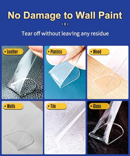 PHIXBEAR Medium-Pro Mounting Putty No Residue with Pull Tab, Double Sided Tape Glue Adhesive Dots Clear Museum Sticky Tack, Picture Hanging Strips Fixed Decor Art Craft, 0.31 x 0.51 in (160 Pcs) - size: Medium-Pro
