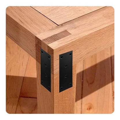 4PCS 5 x 2 inch Flat Straight Brace Brackets, Mending Plates for Furniture Shelf Support Corner Joint Repair - size: 5 x 2 inch