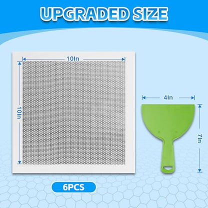 Wall Repair Patch Kit Upgraded Size, 6 Pcs 10 Inch Self Adhesive Pieces Aluminum Drywall Repair Kit, with Its Own Large Squeegee and Scraping, GMingZTong - size: 6 Pack 10 Inch