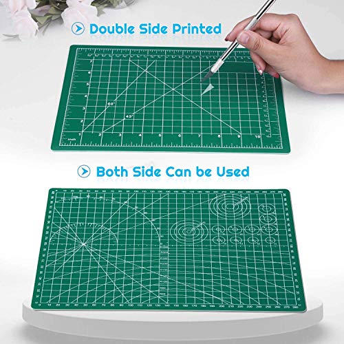 anezus Self Healing Sewing Mat, Rotary Cutting Mat Double Sided 5-Ply Craft Cutting Board for Sewing Crafts Hobby Fabric Precision Scrapbooking Project 9inch x 12inch(A4) - size: 12 inches L x 9 inches W