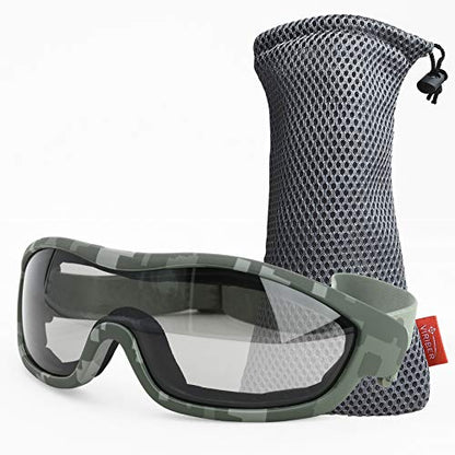 Viriber Motorcycle Goggles - UV Protective Outdoor Glasses, Dust-proof Combat Goggles, Military Sunglasses - Camouflage - color: Camouflage Glasses