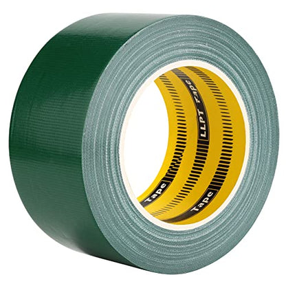 LLPT Duct Tape Premium Grade 2.36 Inches x 108 Feet x 11 Mil Easy Tear Residue Free Strong Adhesive Color Dark Green (DT255) - color: Dark Green