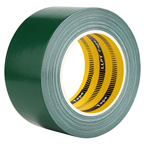 LLPT Duct Tape Premium Grade 2.36 Inches x 108 Feet x 11 Mil Easy Tear Residue Free Strong Adhesive Color Dark Green (DT255) - color: Dark Green