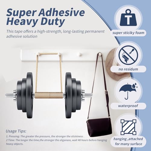 Super Sticky Double Sided Adhesive Pads,3mm Foam 50Pcs, Strong Double-sdied Sticky Foam Tape,2 Sided Way Black Rectangle 3.36" ,Removable Double-sided Mounting Tape ,Heavy Duty Sticky Pads for Walls - color: Black