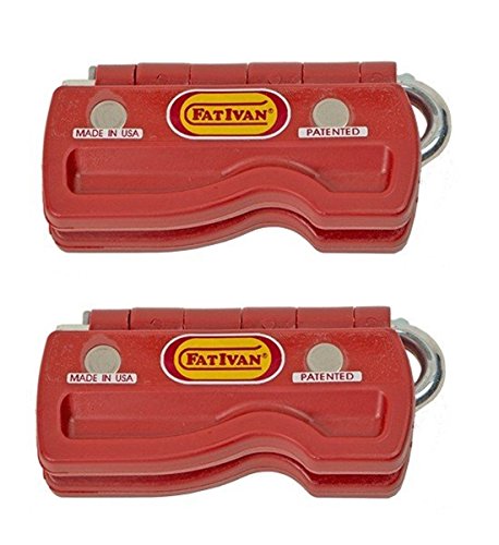 The Original Fat Ivan Fold Up Doorstop Wedge with Magnet - for Moving Office Home or School - Great for Police, Admin, Firefighters and Any time You Need a Door to Stay Open - color: Red, size: 2 Pack