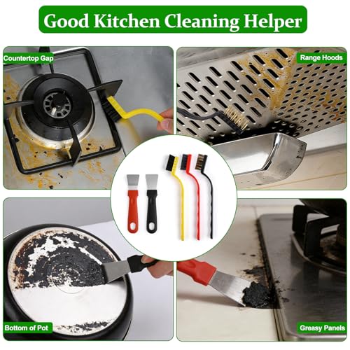 19 Pcs Cleaning Brush Kit with Crevice Brushes, Shower Cleaner Brush, Multifunctional Grout Scrubber for Bathroom, Kitchen, Window Tracks and Corners