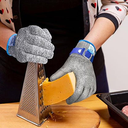 Cut Resistant Gloves Food Grade & Stainless Steel Mesh for Oyster Shucking Butcher Work Kitchen Meat and Fish Slicing Lightweight Breathable Anti-Cut Gloves(2 Pcs -Size: 10/X-Large) - size: X-Large, style: Level 9 Cut Resistant (Pack of 2)