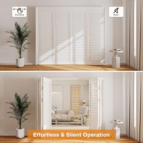 Bifold Door Hardware Kit, 2-Pack 48-Inch Bi-fold Closet Door Track Kit Bifold Closet Door Hardware Kit Folding Door Hardware Repair Replacement Tool Kit - size: 48 Inch