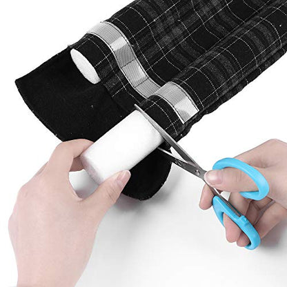 VISEMAN 36 Inch Under Door Stopper - Noise Blocker & Draft Stopper - Machine-Washable Checker Ink Cloth - color: Checker Ink