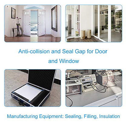 3 Rolls Weather Stripping,1/4 Inch Wide X 1/8 Inch Thick Foam Seal Tape High Density Foam Strip Self Adhesive,Closed Cell Tape Seal Strip,16 Feet Long Each - size: 1/4'' W x 1/8'' T x 49Ft