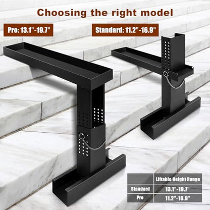 RYFT Heavy Duty Ladder Extender Pro, High Strength Ladder Extension, Ladder Leveler 13.1"-19.7" Adjustable Height Range Ladder Extender for Single and Extension Ladders